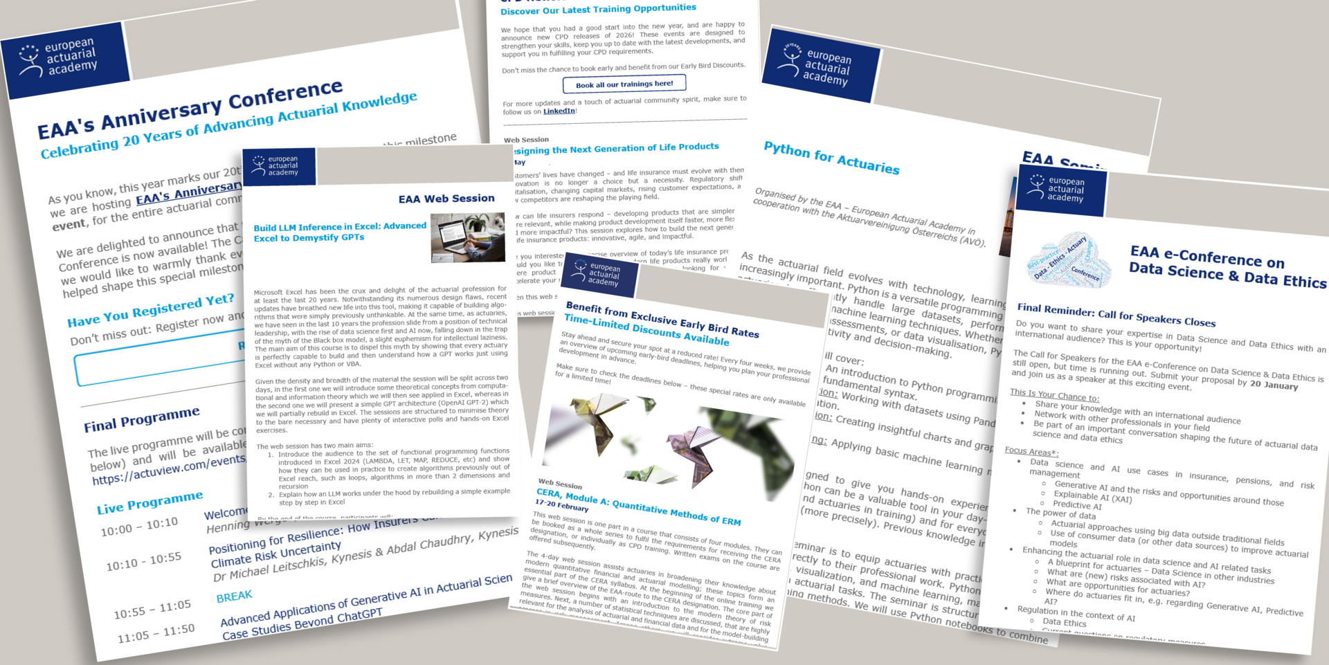 Sammlung von EAA-Newslettern